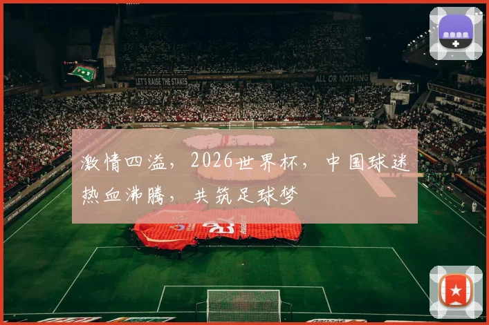 激情四溢，2026世界杯，中国球迷热血沸腾，共筑足球梦